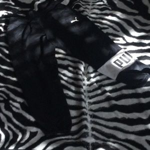 Black and white Puma sweat pants